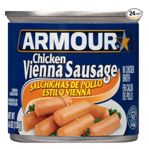 armour 罐装即食鸡肉香肠罐头 24罐 @ amazon