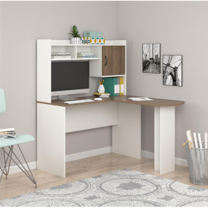 Mainstays L Shaped Desk With Hutch Multiple Colors Walmart From