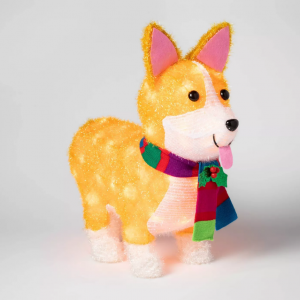 lit tinsel corgi