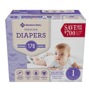size 1 diapers sam's club