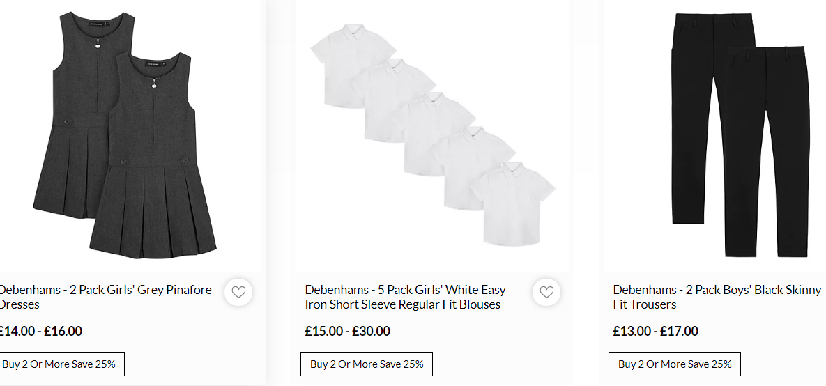 debenhams sale childrens wear