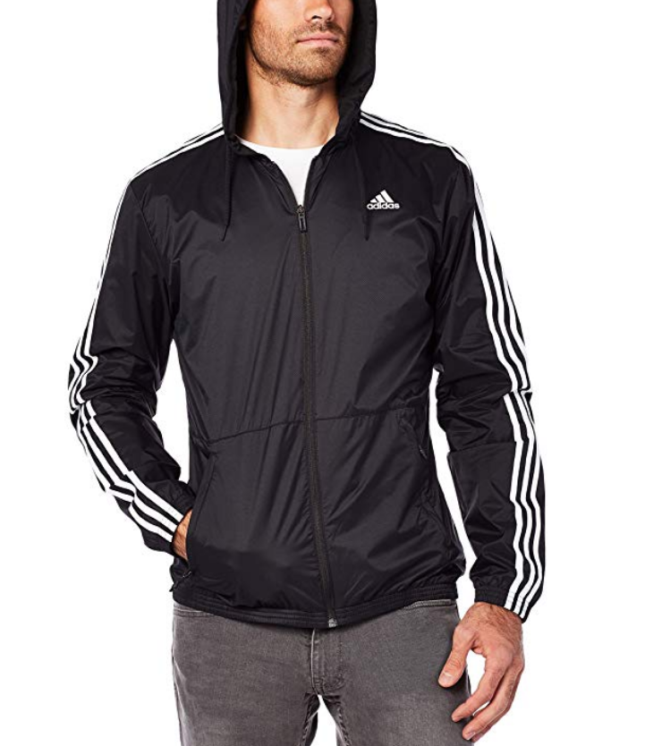 adidas men's essentials hooded wind jacket