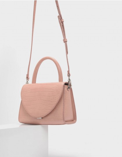 structured top handle bag charles and keith