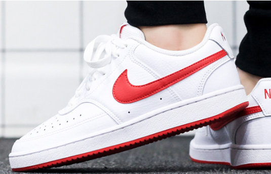 red and white nike court vision