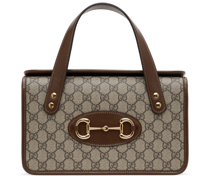 ssense官网guccibeigegucci1955gg经典棕色手提包热卖