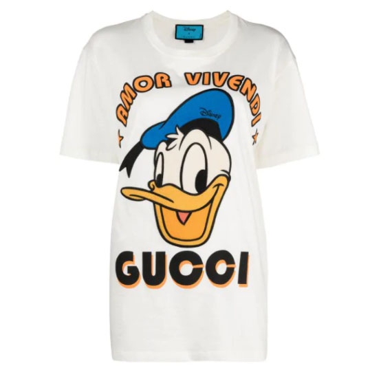 gucci x disney 鹿晗同款 唐老鸭t恤