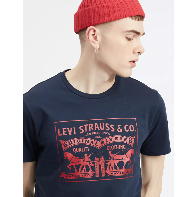白菜价:levis 男士经典双马短袖t恤热卖