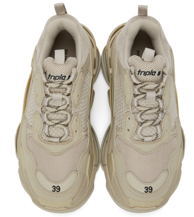 ssense官网balenciagabeigetriples男士老爹鞋热卖